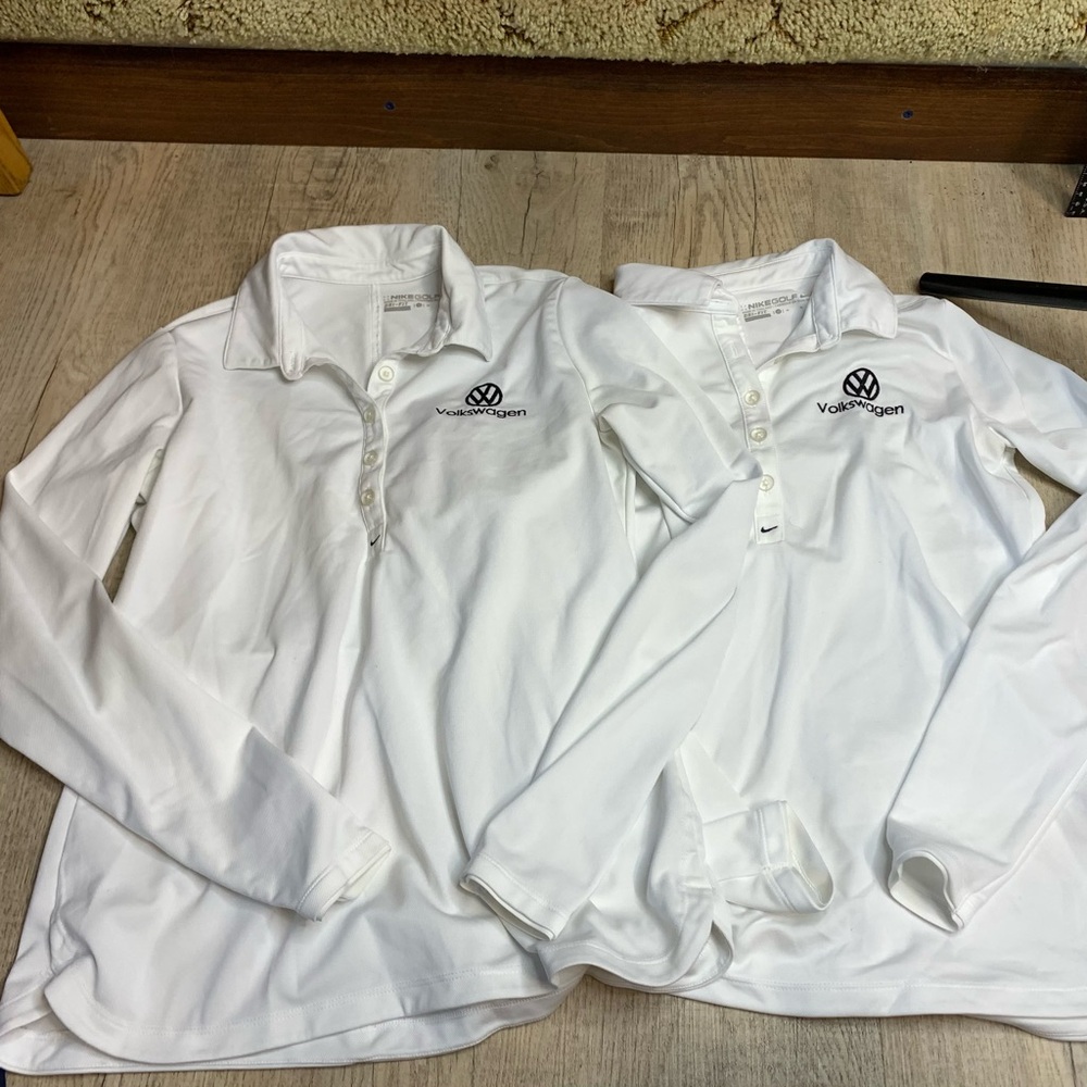 Nike Drifit Volkswagen polo and long sleeve Nike Golf shirt bundle medium - Picture 2 of 4
